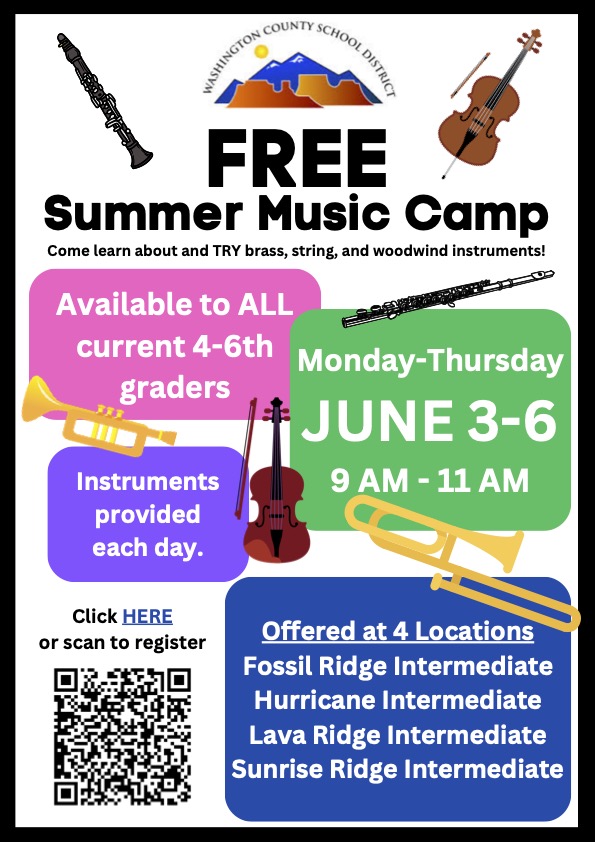summer music camp poster