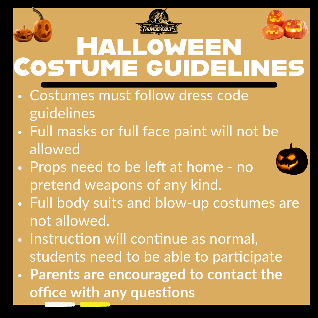 School Guidelines for Halloween Costumes